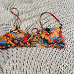 Floral Bikini Top with Straps